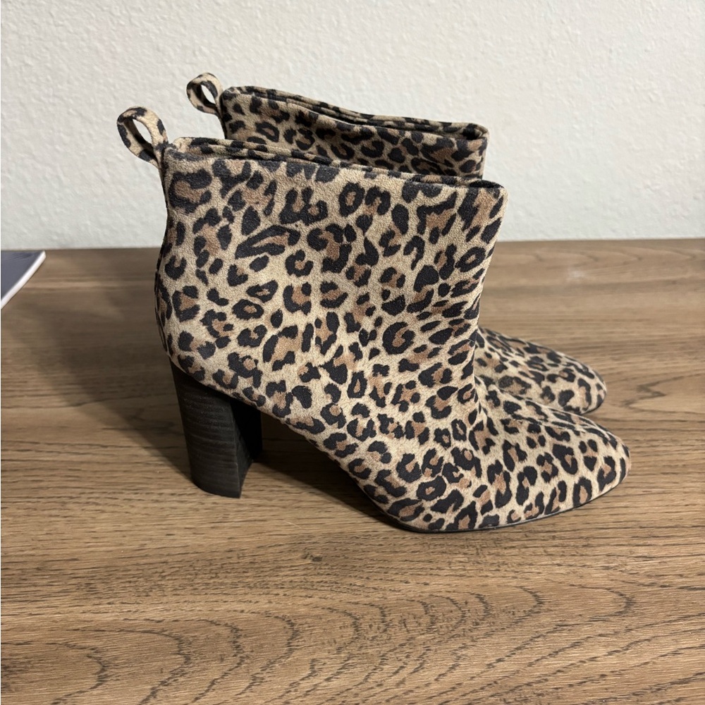 Leopard Print Ankle Boots